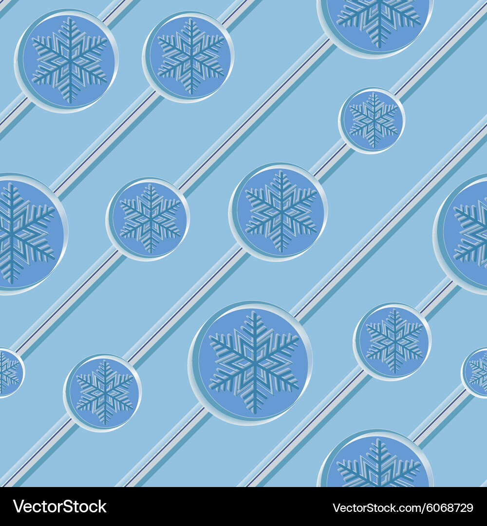 Seamless background with snowflake Vector Image