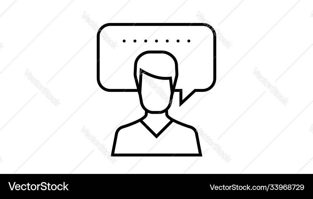 Speech bubble thinking person message user chat Speech bubble thinking person message user chat Vector Image