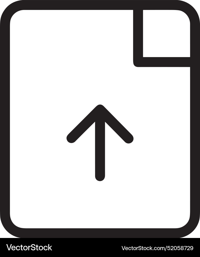 Upload outline icon symbol image Upload outline icon symbol image Vector Image
