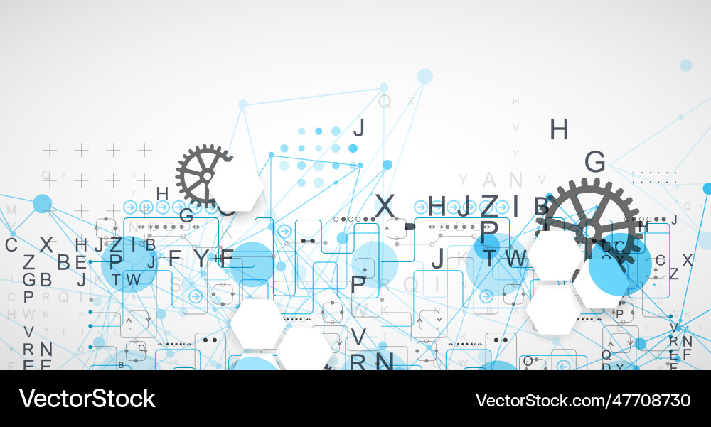 Abstract technology concept circuit board color Vector Image