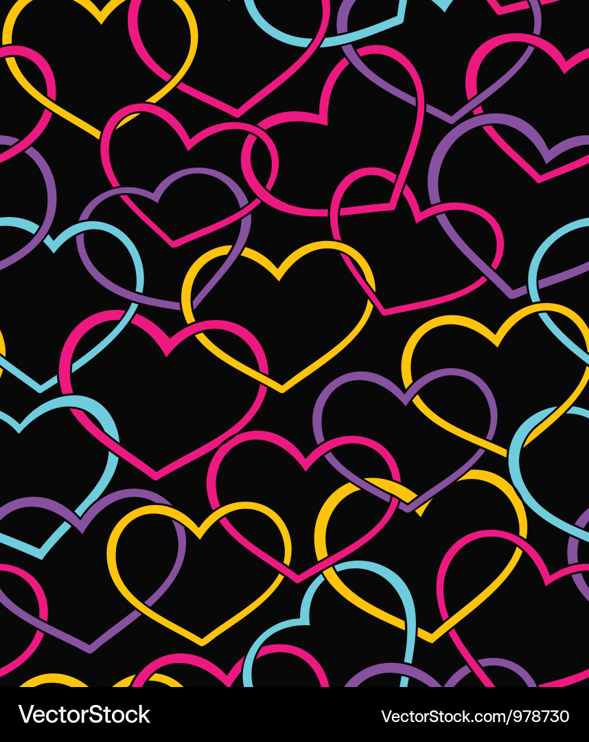 Colorful Heart Pattern vector image