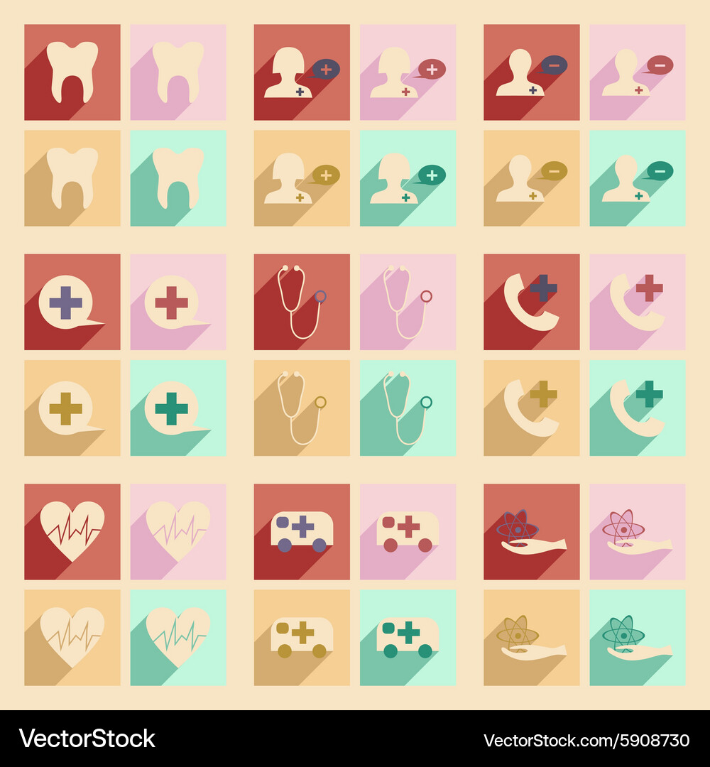 Flat with shadow concept and mobile application Vector Image