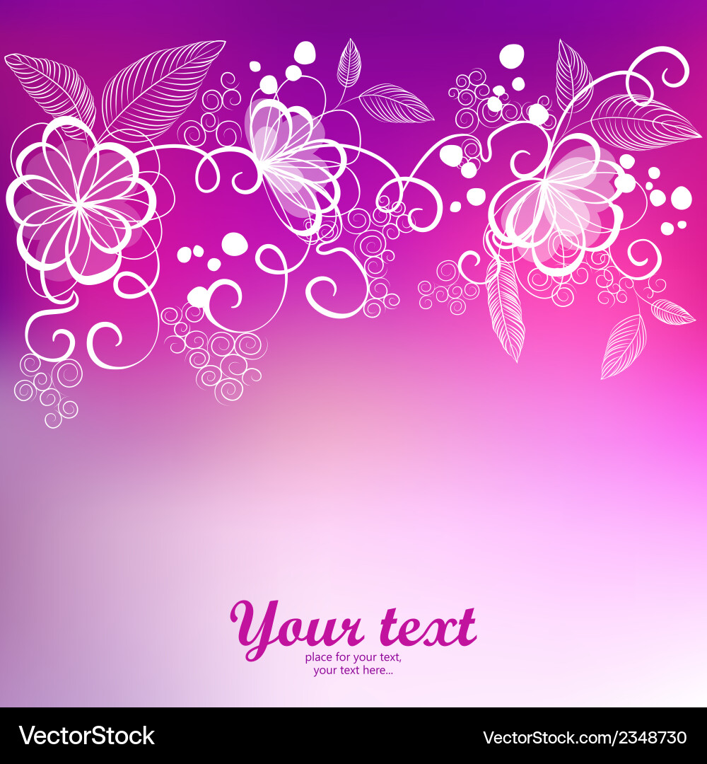 Floral Blurred Background Vector Image
