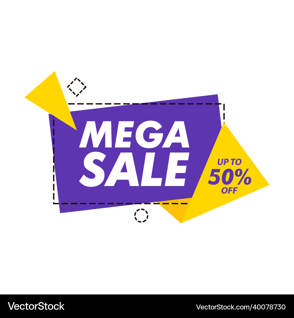 Mega Verkauf Banner Poster Vorlage auf weiß Mega Verkauf Banner Poster Vorlage auf weiß vektorbild