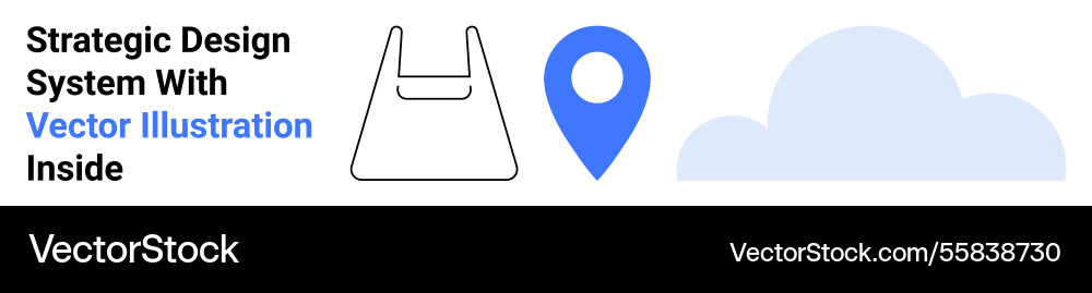 Minimalistic design elements with bag icon Minimalistic design elements with bag icon Vector Image