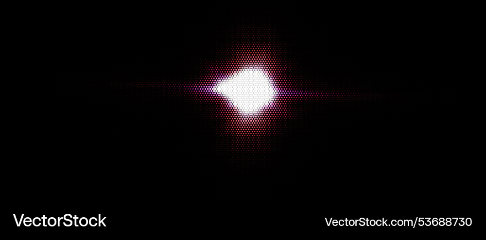 Mosaic image of light source from hexagons Mosaic image of light source from hexagons vector image