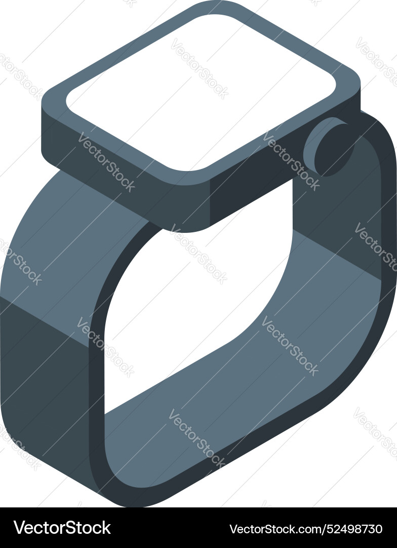 Smartwatch with blank screen displaying modern Smartwatch with blank screen displaying modern Vector Image