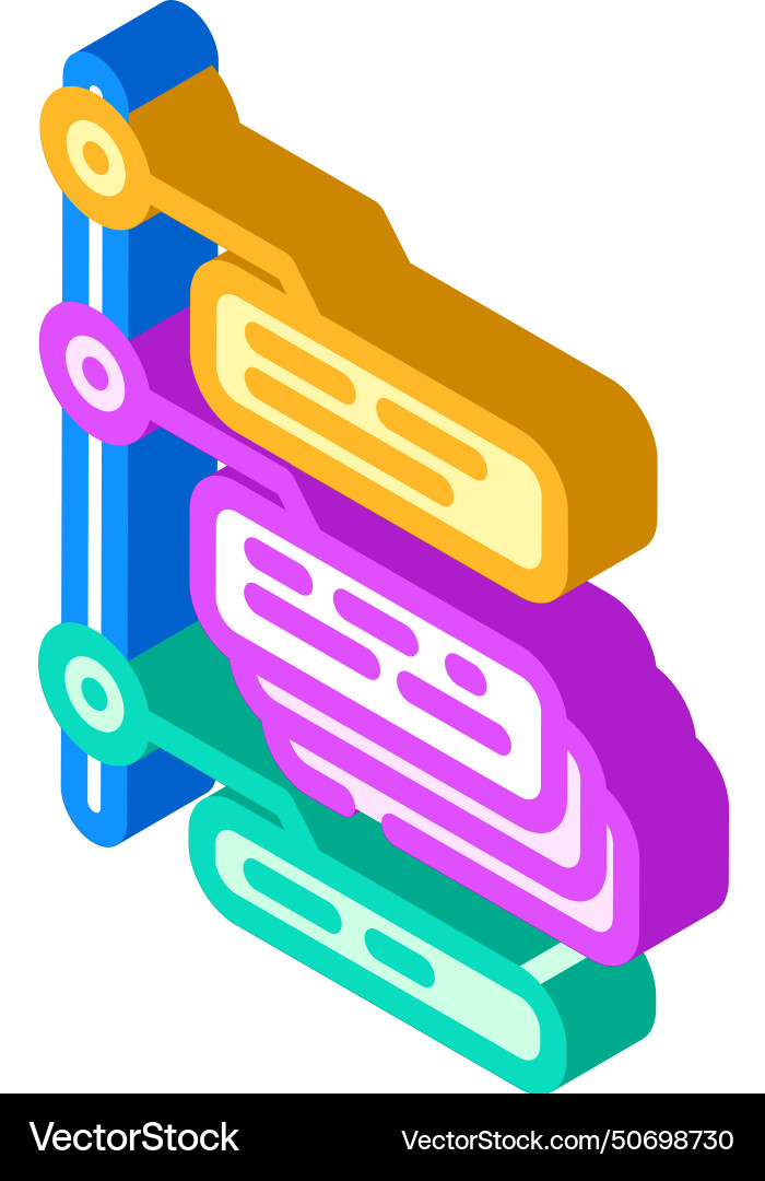Task batching time management isometric icon vector image
