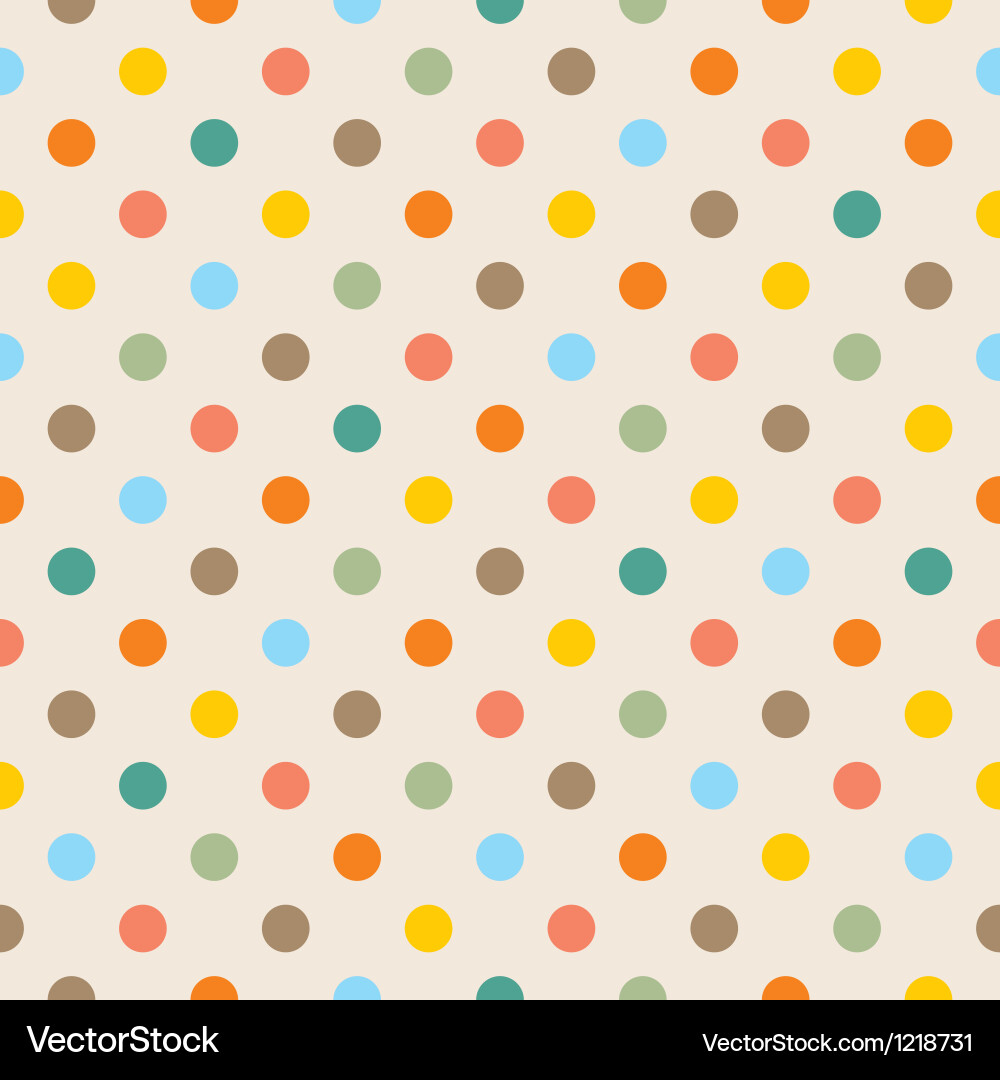 Colorful Polka Dot Pattern Vector Image