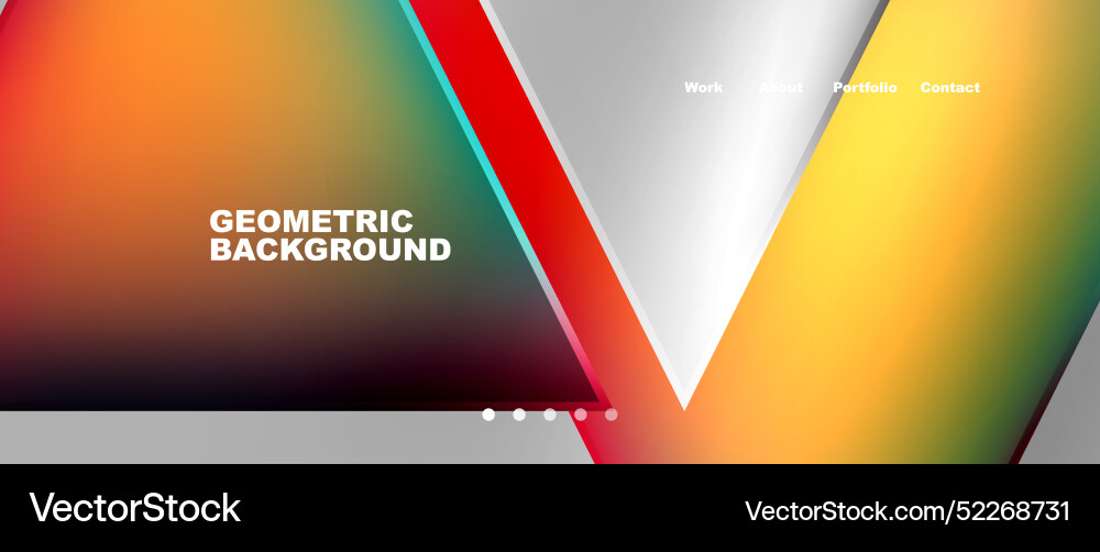 Gradient triangle geometric minimal wallpaper Vector Image