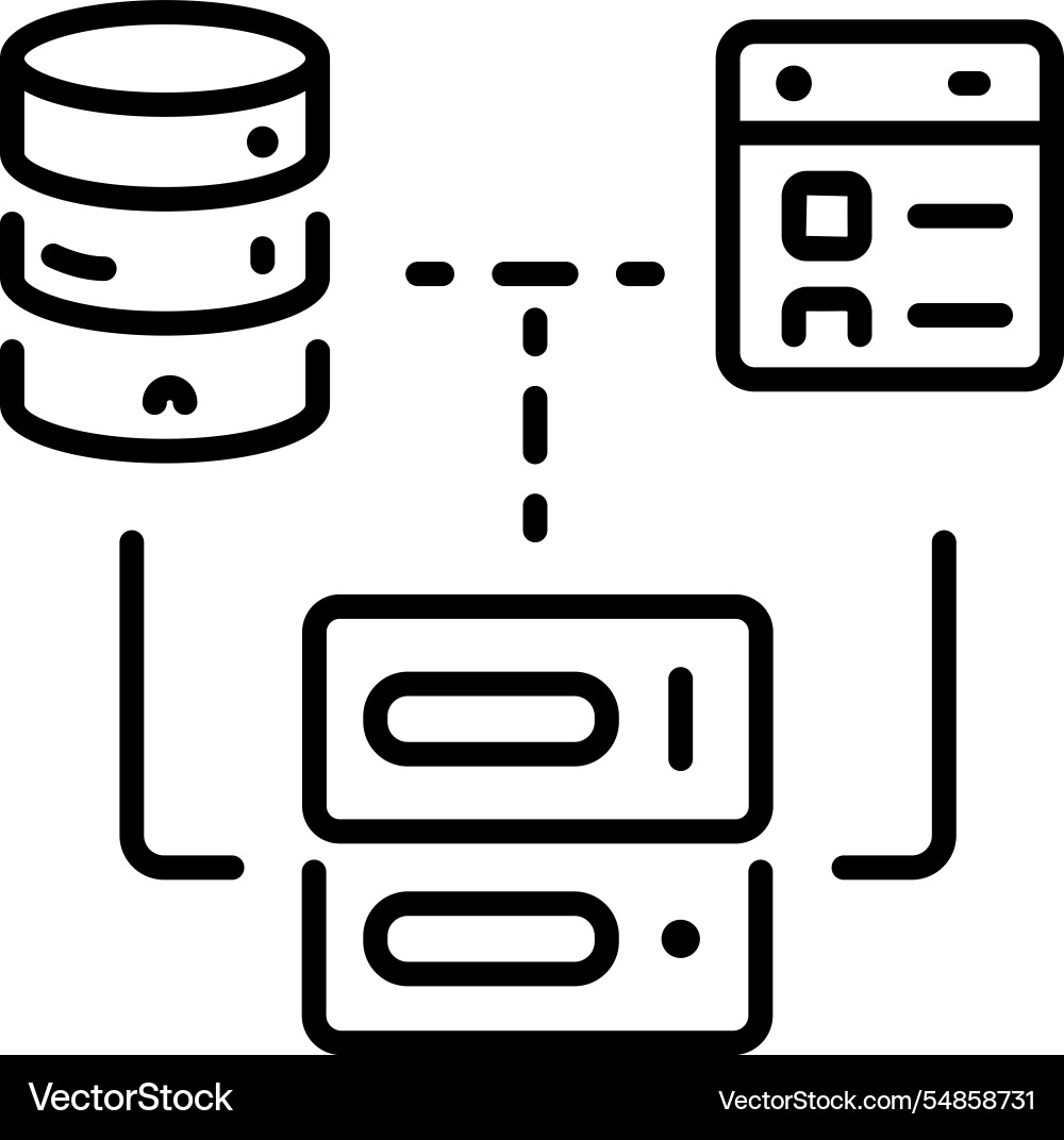 Indexing database Vector Image