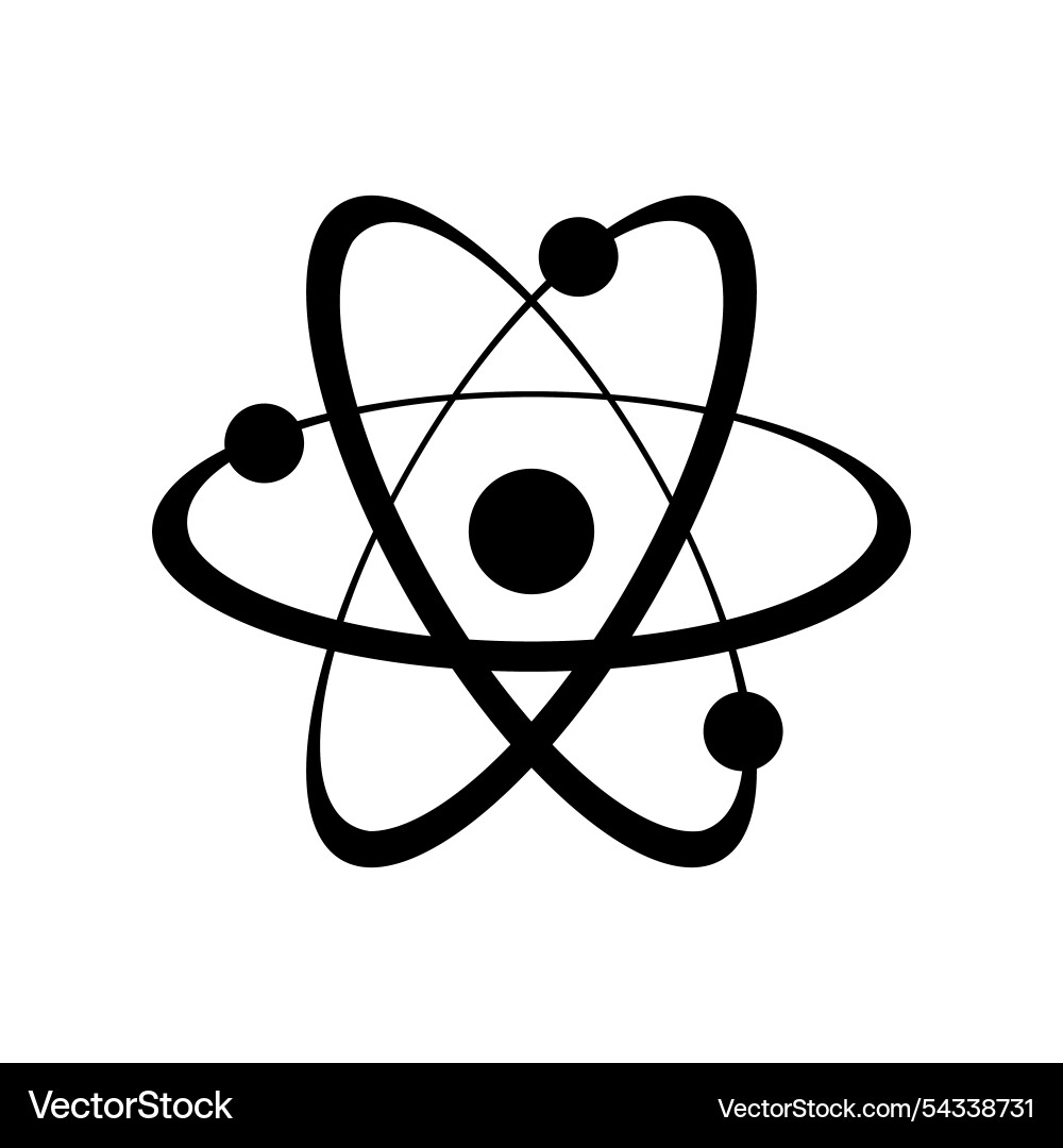 Particle of an atom structure science sign vector image