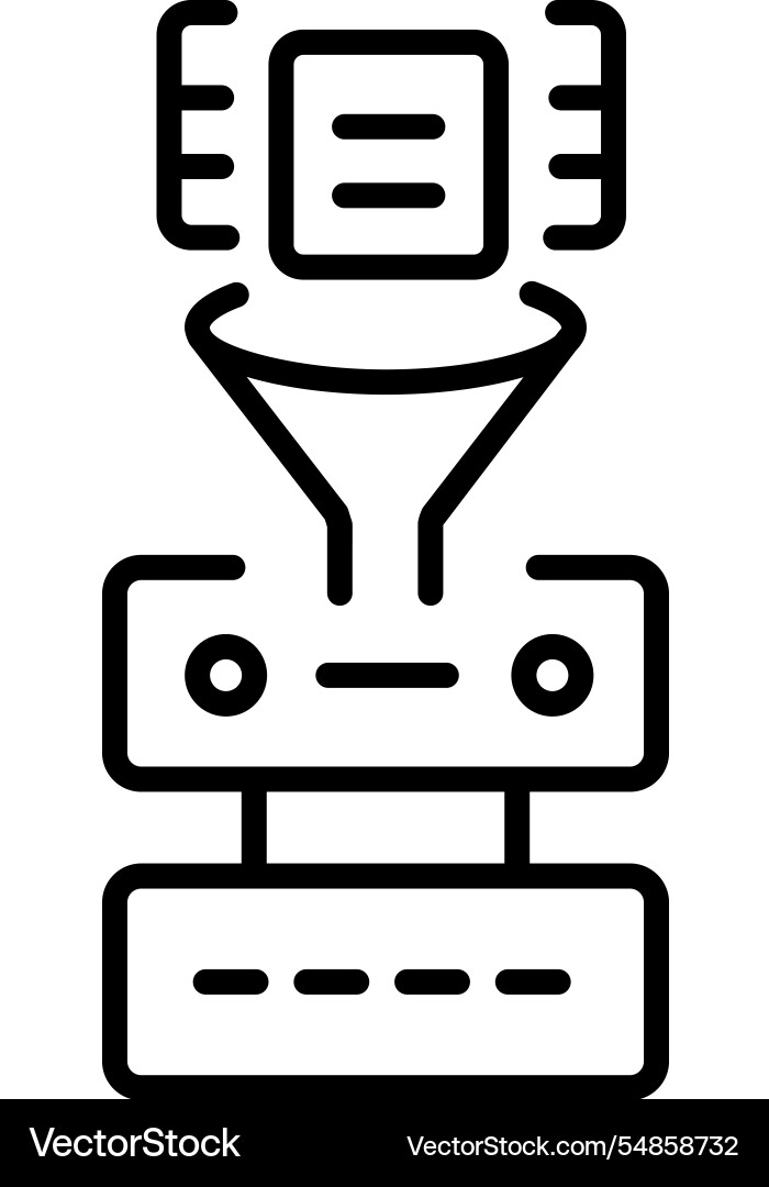 Data filter vector image