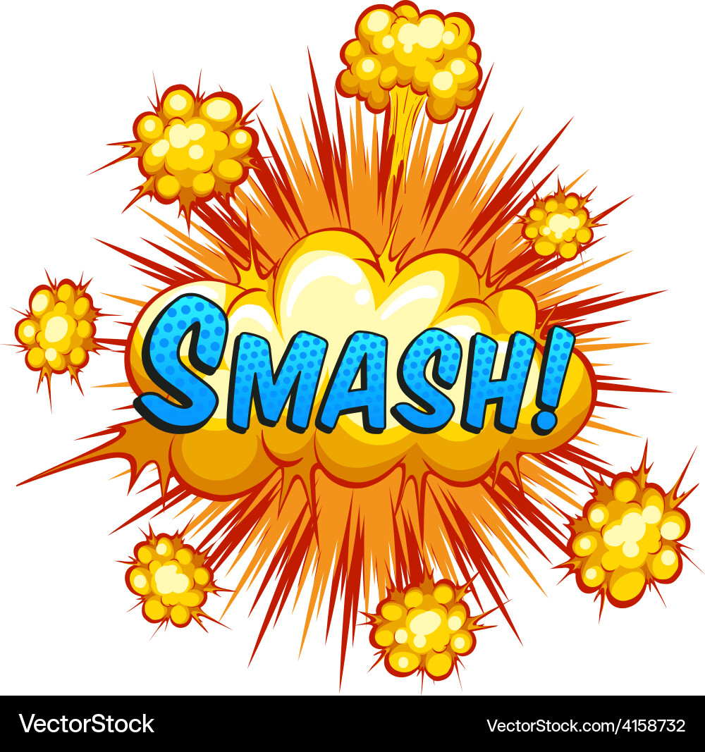 Exploding Word Smash Vector Image
