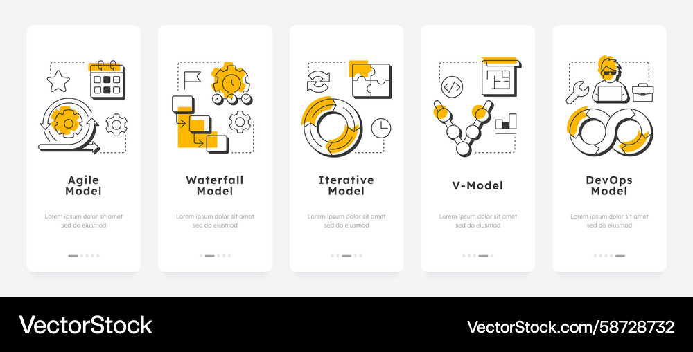 Software development life cycle models mobile app Software development life cycle models mobile app Vector Image
