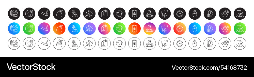 Zeit Telefon-Zahlung und Umfrage-Line-Icons für Web Zeit Telefon-Zahlung und Umfrage-Line-Icons für Web vektorbild