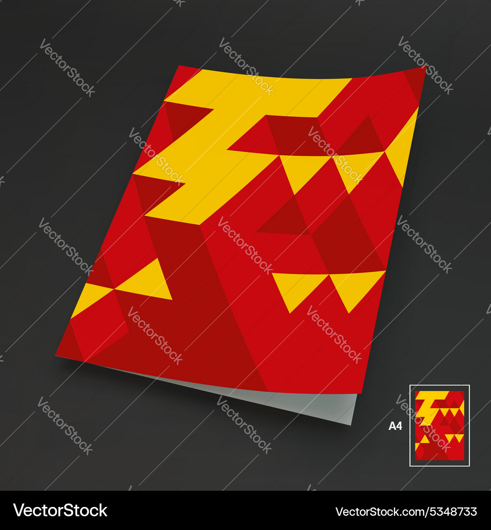 A4 business blank 3d blocks structure background Vector Image