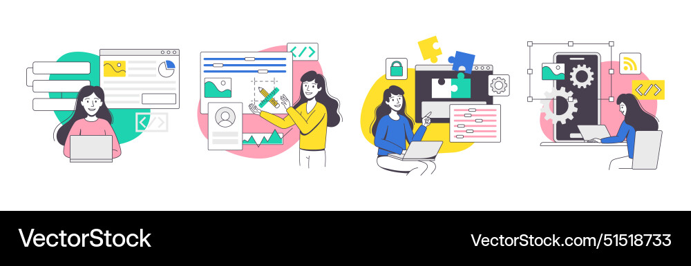 App dev professional developing software App dev professional developing software vector image