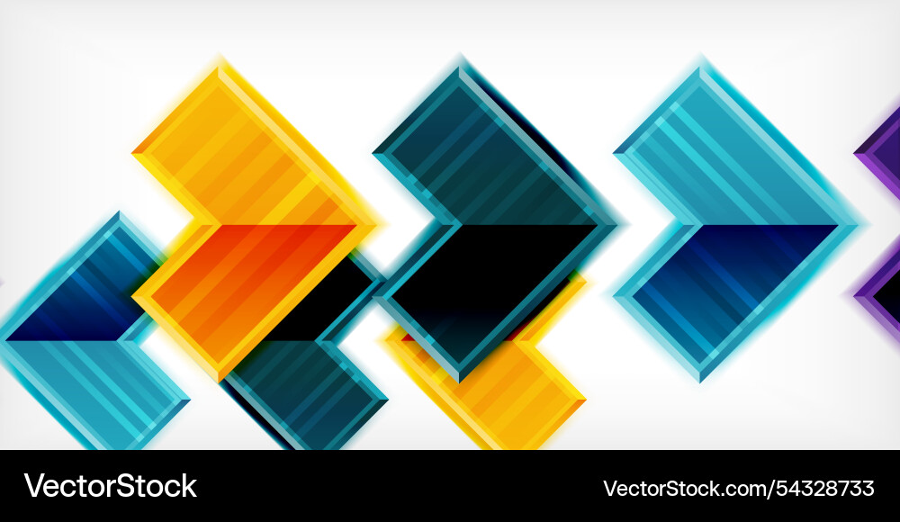 Arrow symbols created with 3d effects and line Vector Image