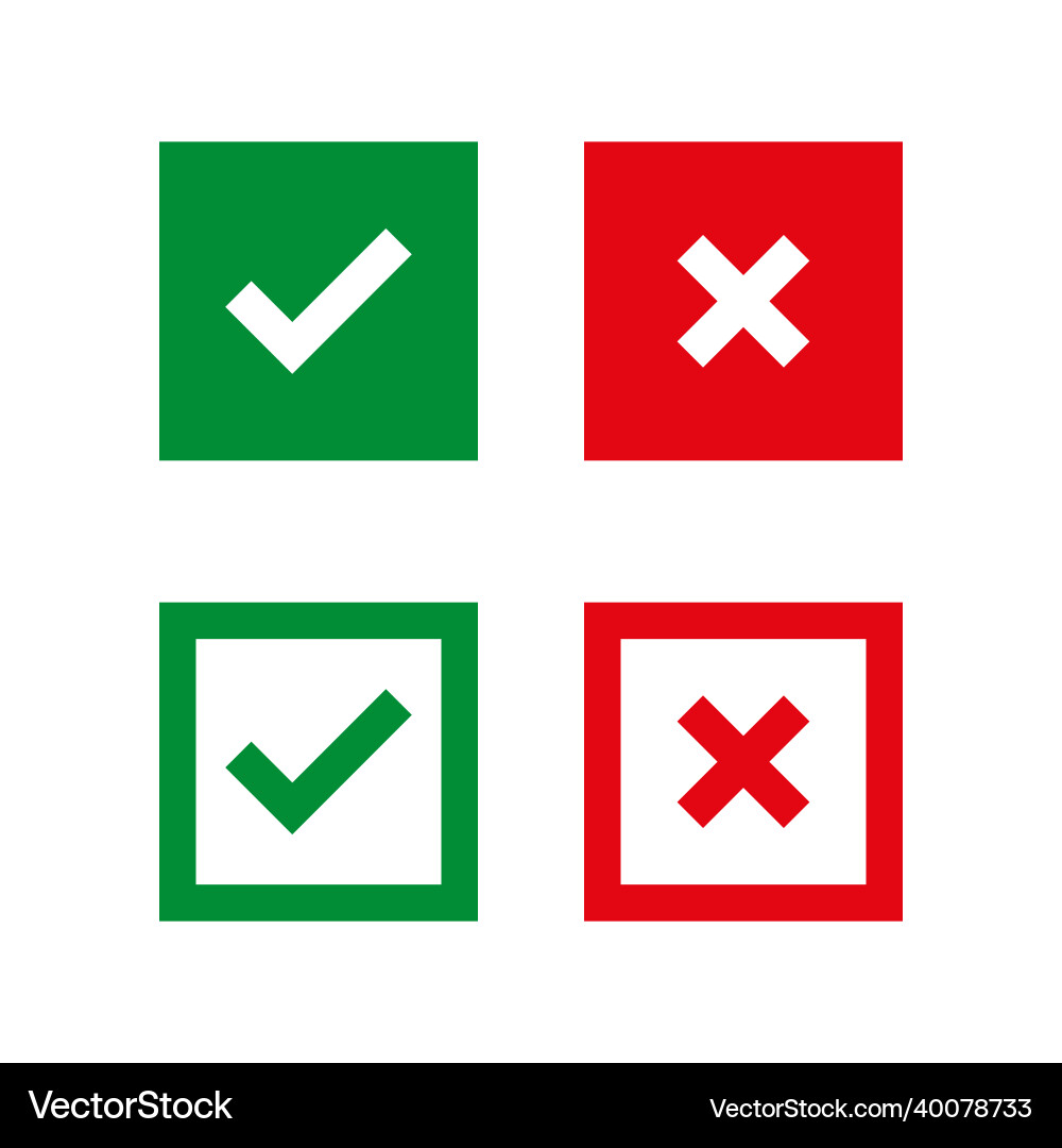 Flat check mark icons for web and mobile apps red Flat check mark icons for web and mobile apps red vector image