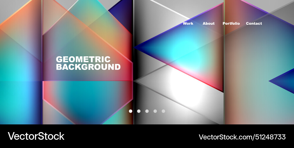 Gradient triangle geometric minimal wallpaper Vector Image