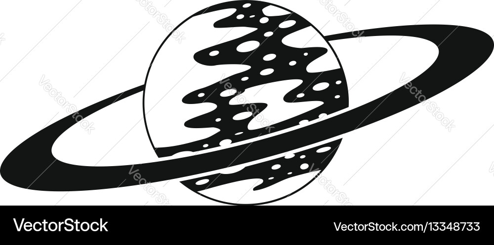 Simple Saturn Icon vector image