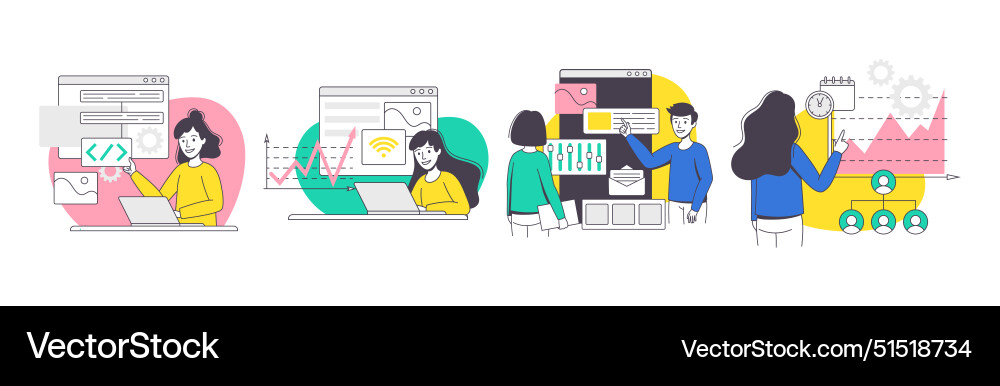 App dev professional developing software vector image