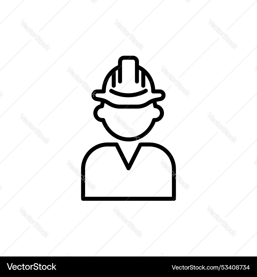 Builder icon isolated on white background Vector Image