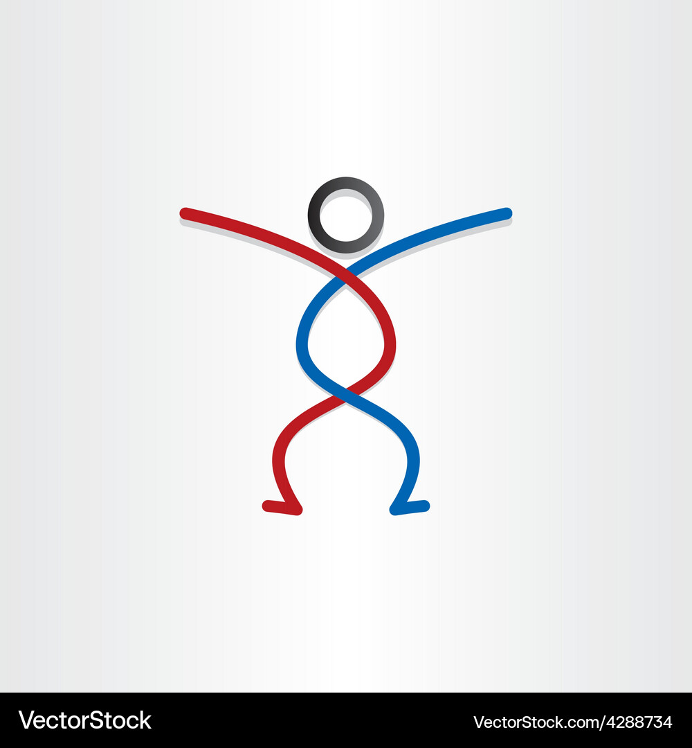 Man with lines design element Vector Image