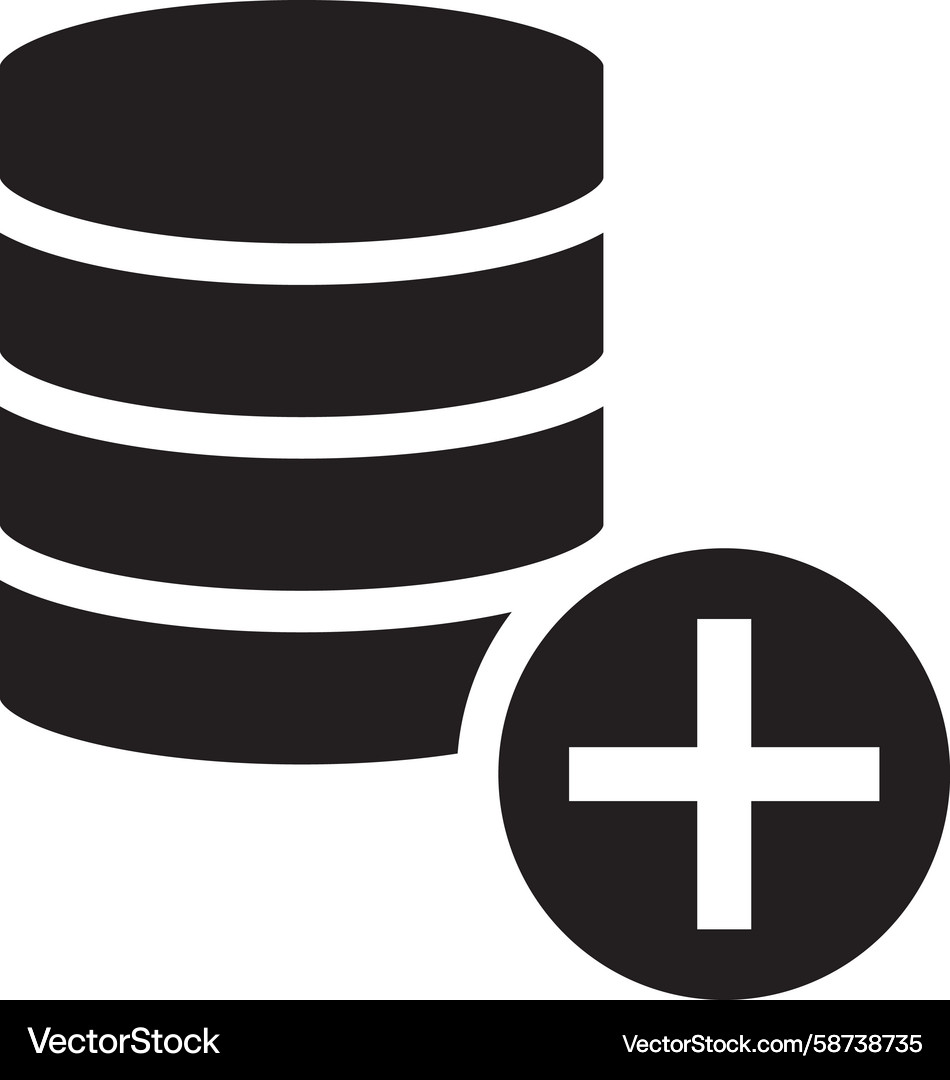 Add Database Server Vector Image