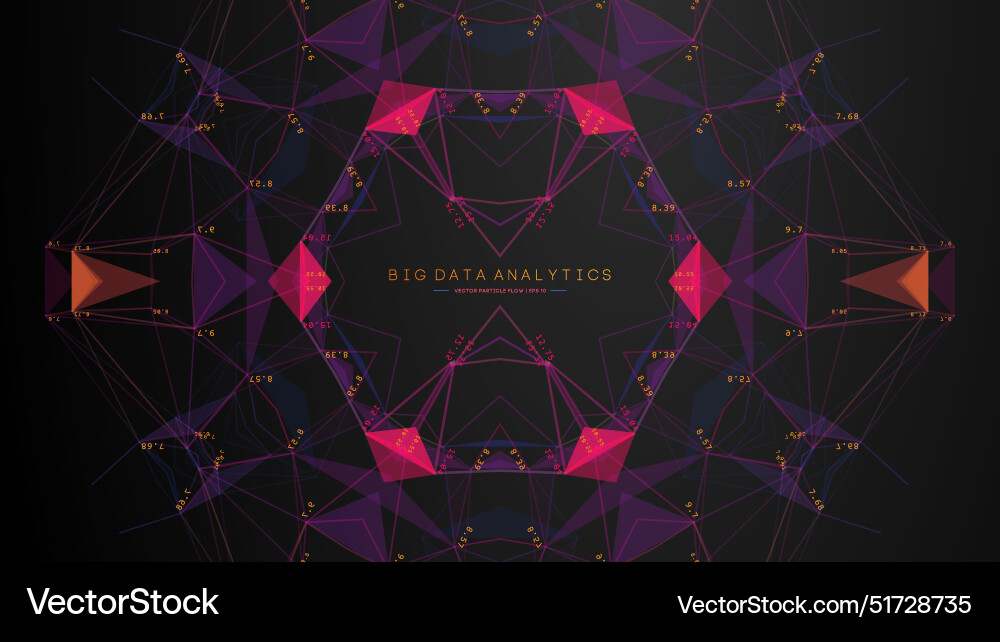 Big data analytics concept with geometric patterns Big data analytics concept with geometric patterns vector image