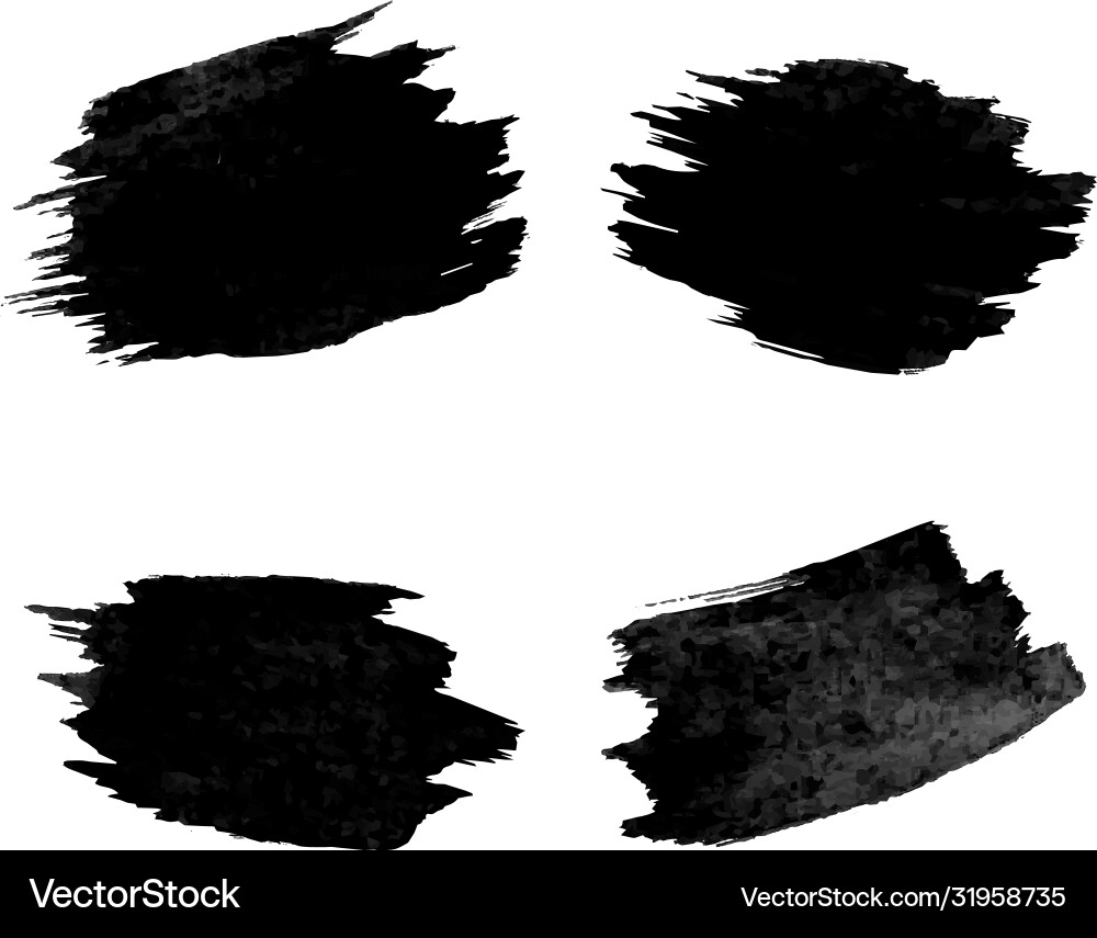 Black Blobs & Drops vector image