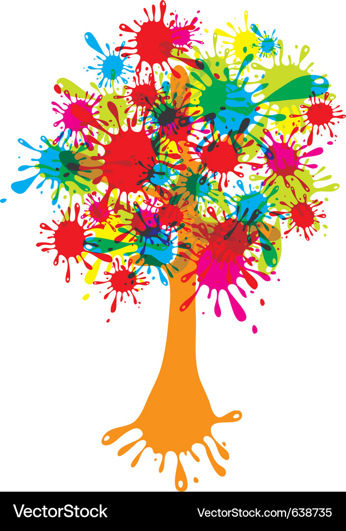 Blot abstract tree Vector Image