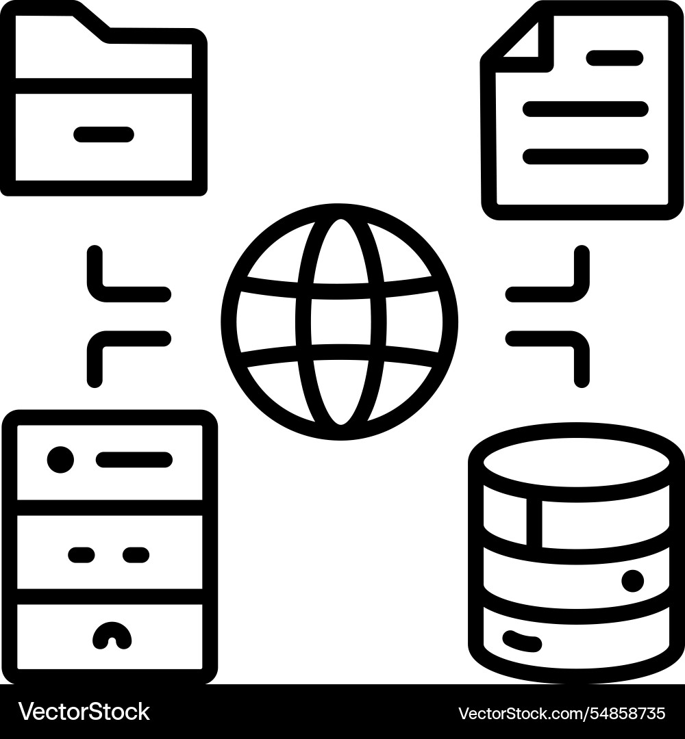 Global data Vector Image