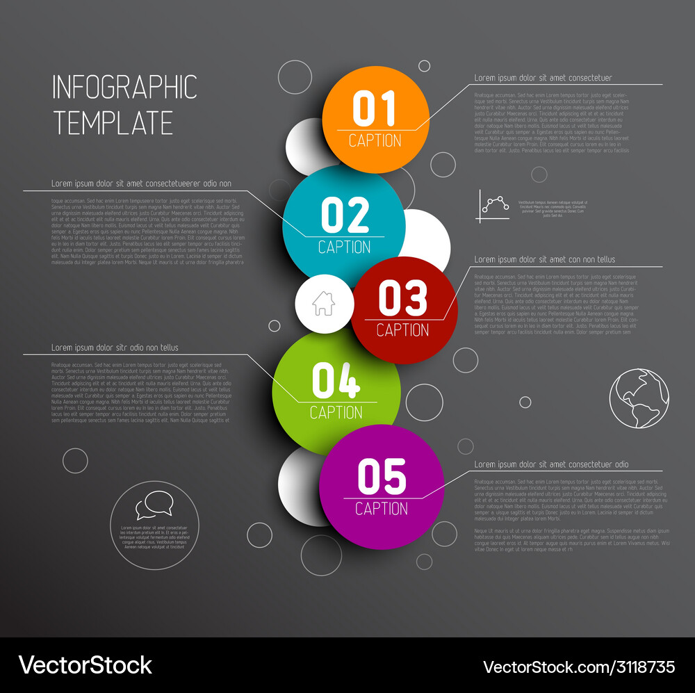 Progress Steps - Circular Icons Vector Image