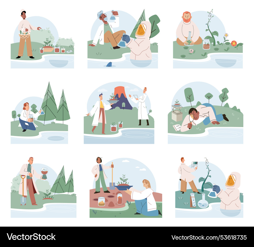 Scientific experiment continuous development Scientific experiment continuous development vector image