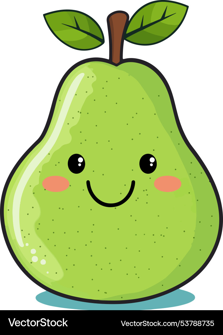 Smiling pear character Vector Image