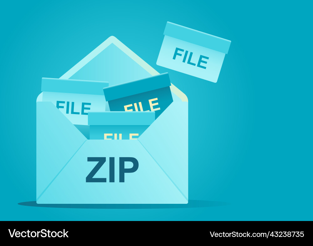 Zip files code info graphic Zip files code info graphic vector image