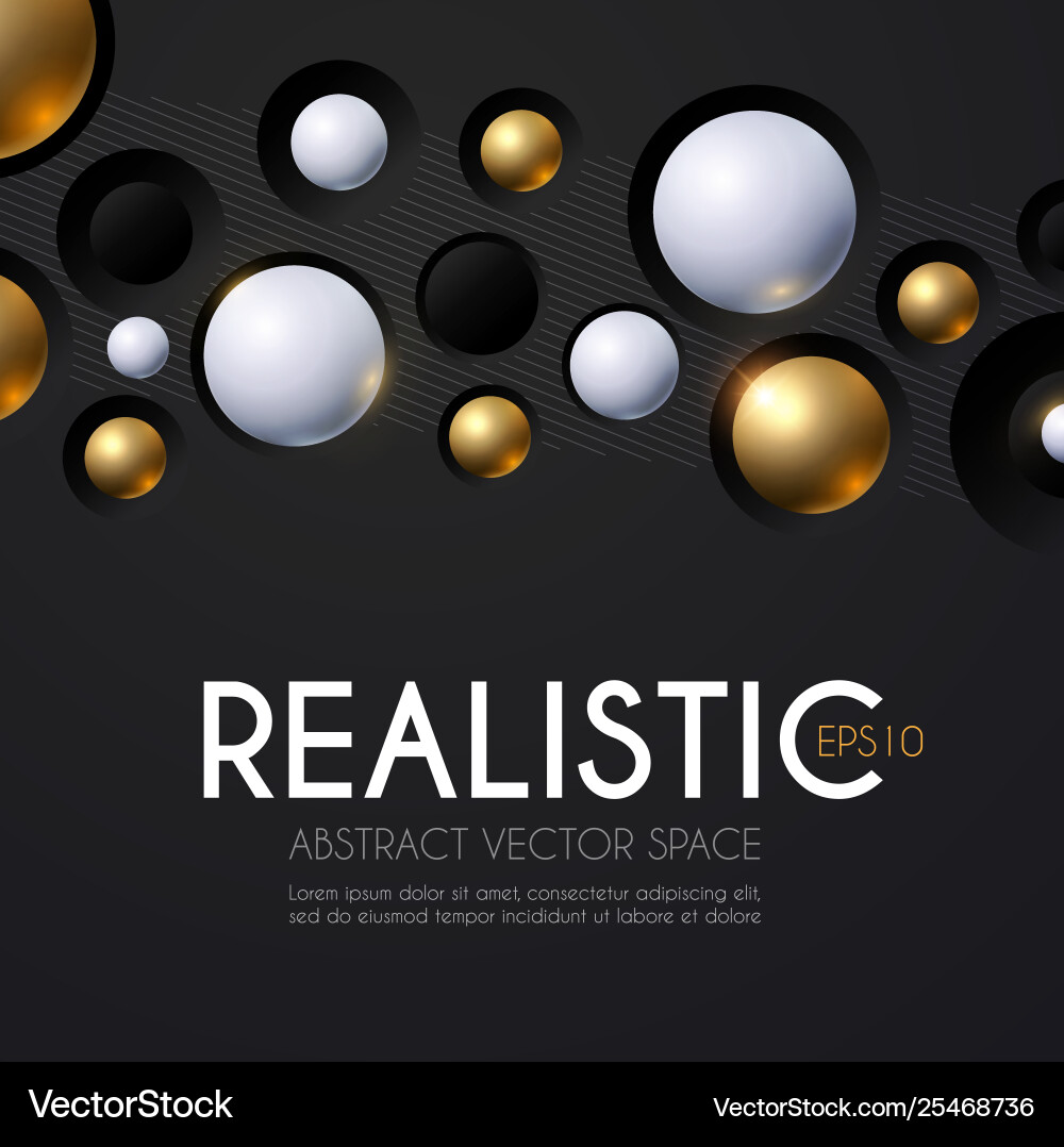 Abstract 3d Hintergrund mit weißen und goldenen Kugeln Abstract 3d Hintergrund mit weißen und goldenen Kugeln vektorbild