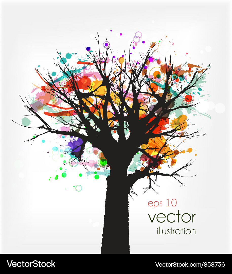 Abstract tree Vector Image