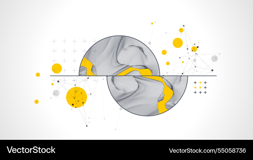 Abstract Wireframe Background vector image