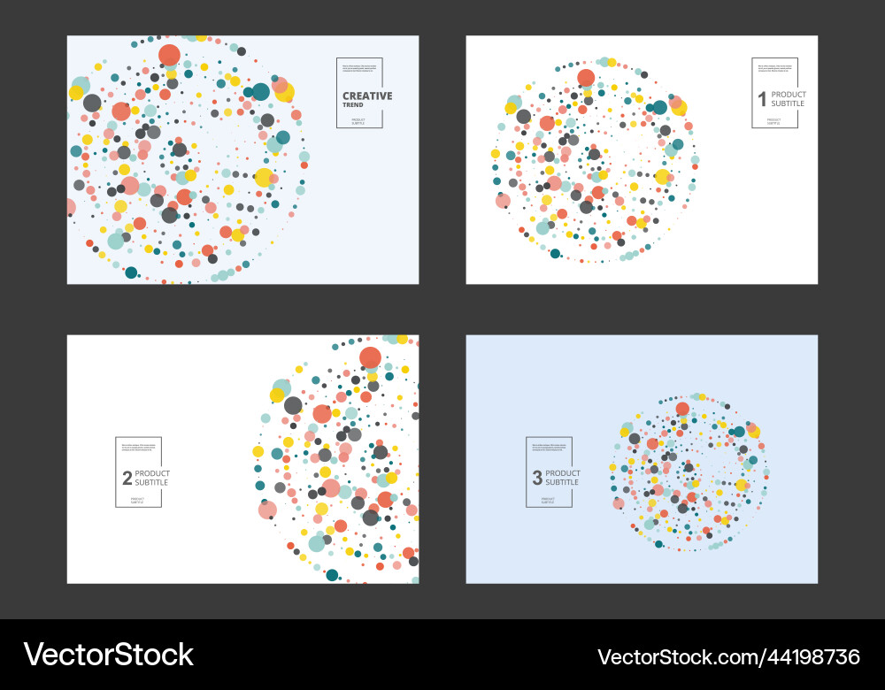 Circles design elements color halftone frame Circles design elements color halftone frame vector image