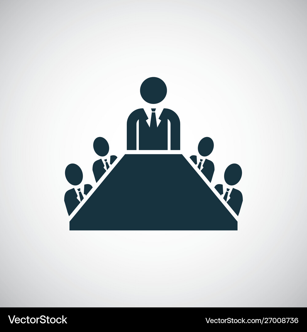 Meeting icon simple flat element concept design – Royalty-Free Vector |  VectorStock, image size:1000x1080