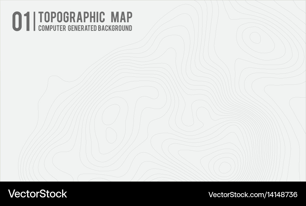 Topographic map background with space for copy Vector Image