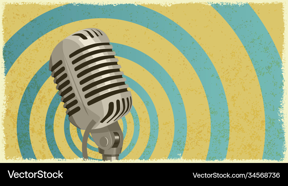 Vocal microphone Royalty Free Vector Image - VectorStock