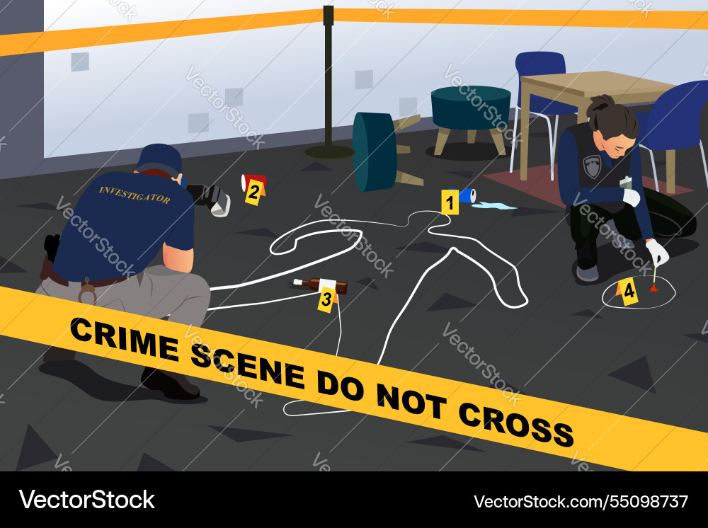 Crime Scene Investigation Vector Image