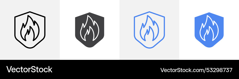 Fire safe icon set use for web ui or app Fire safe icon set use for web ui or app Vector Image