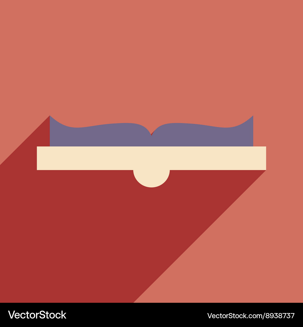 Flat with shadow icon and mobile application open Vector Image