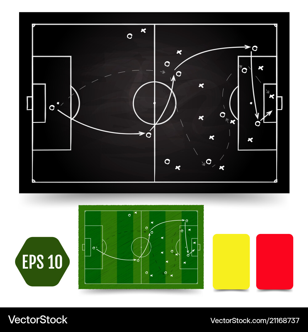 Fußball Spiel taktische Schema Fußballspieler Fußball Spiel taktische Schema Fußballspieler vektorbild