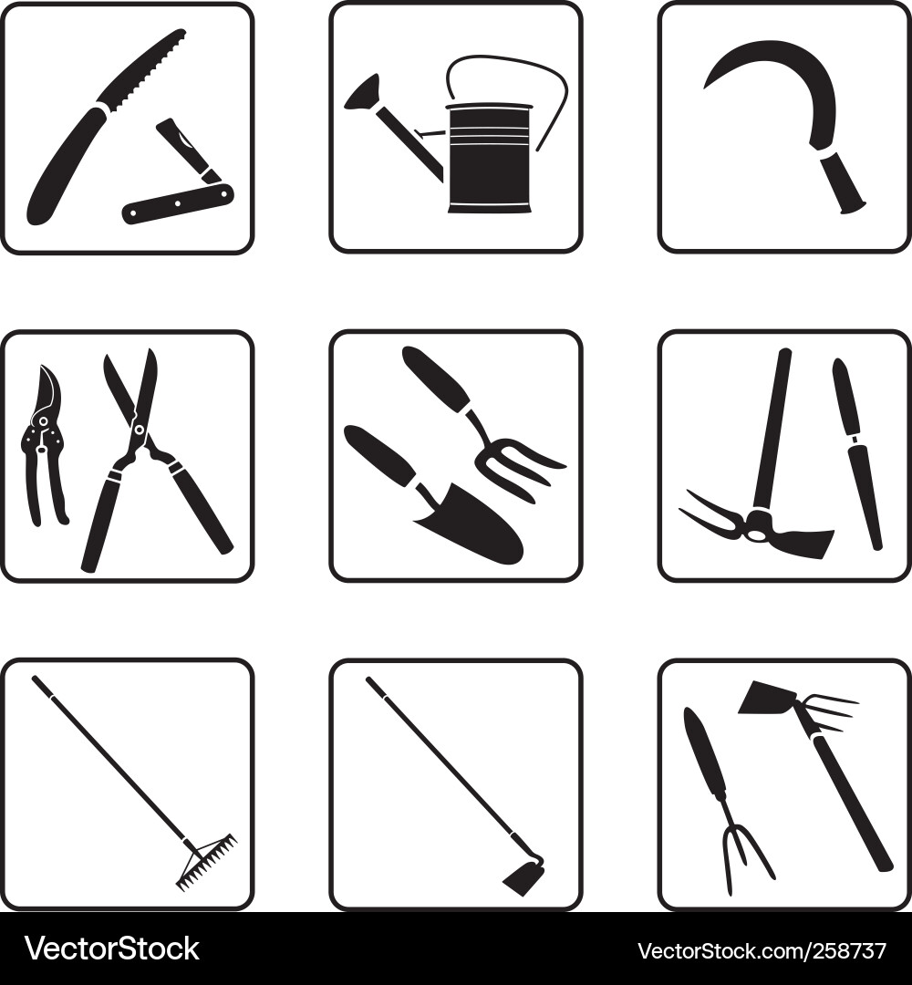Gardening tools Royalty Free Vector Image - VectorStock